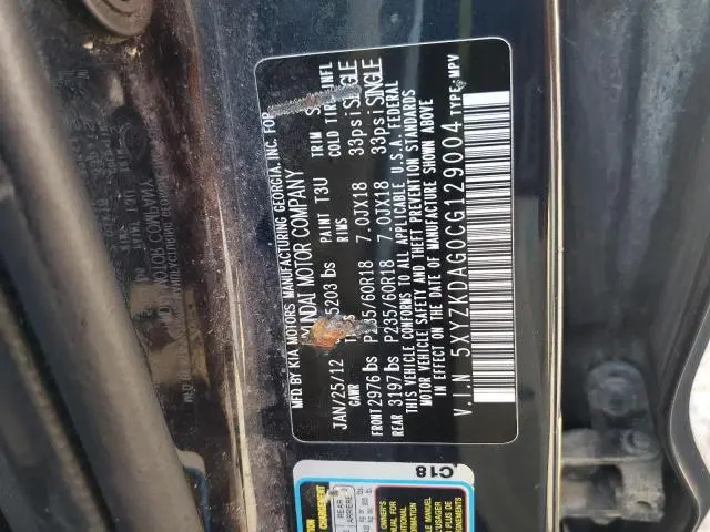 2012 HYUNDAI SANTA FE LIMITED  