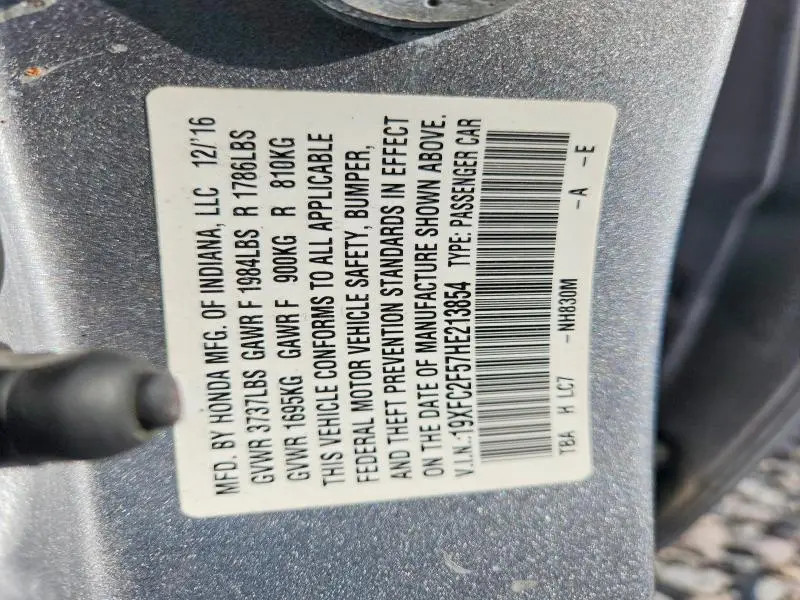 2017 HONDA CIVIC LX  