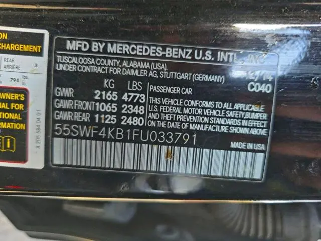 2015 MERCEDES-BENZ C 300 4MATIC  