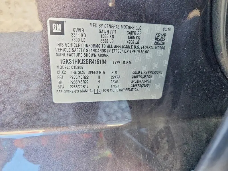 2016 GMC YUKON XL DENALI  