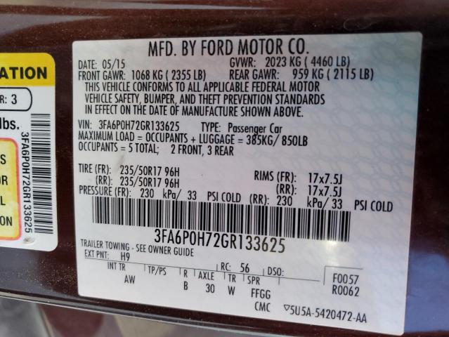 2016 FORD FUSION SE