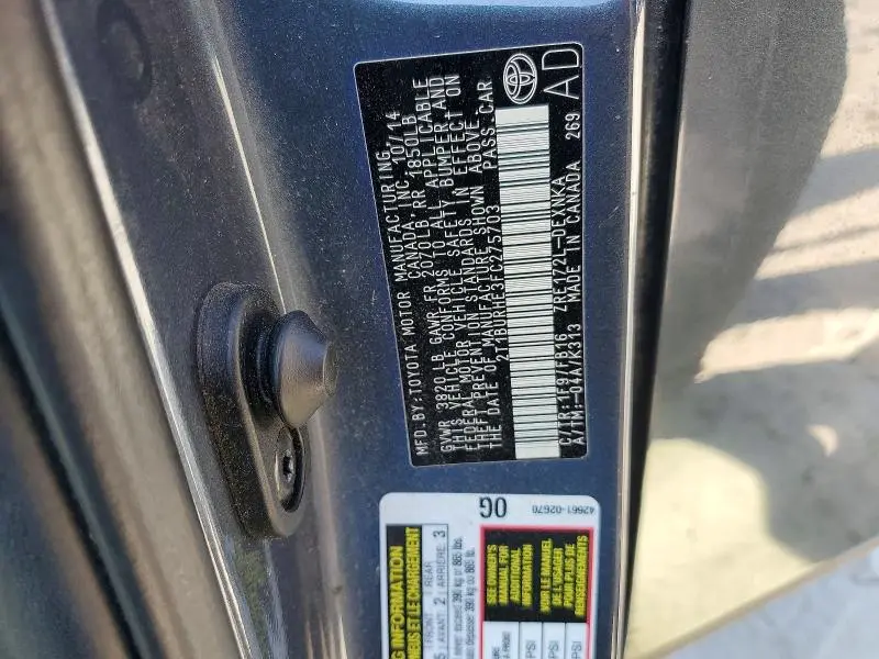 2015 TOYOTA COROLLA LE  