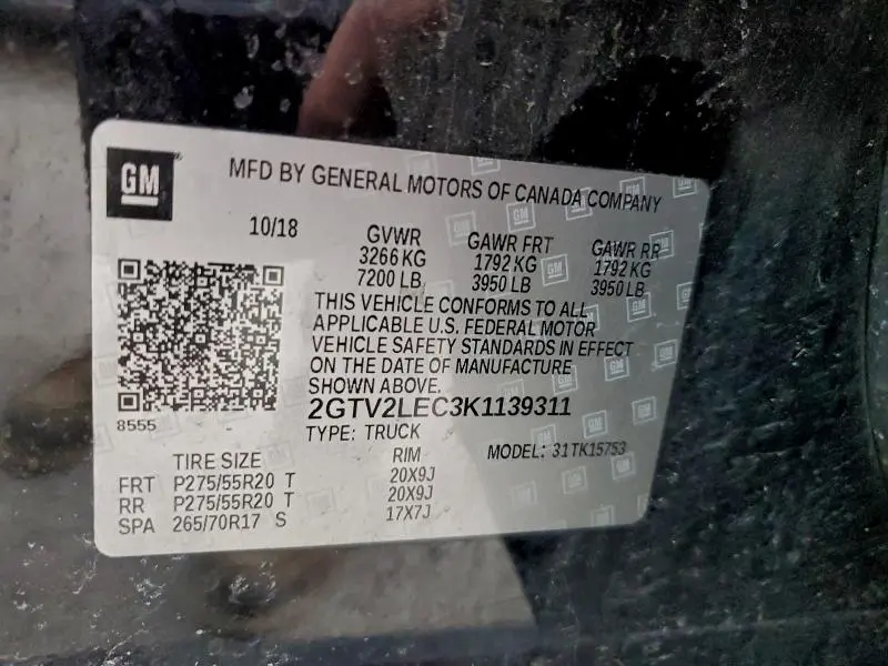 2019 GMC SIERRA LIMITED K1500  