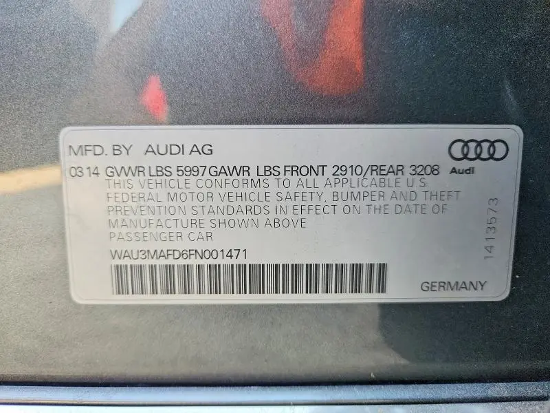 2015 AUDI A8 L TDI QUATTRO  