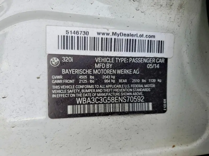 2014 BMW 320 I XDRIVE  