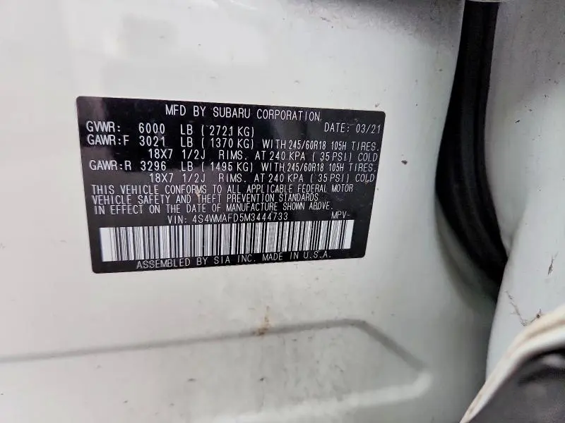 2021 SUBARU ASCENT PREMIUM  