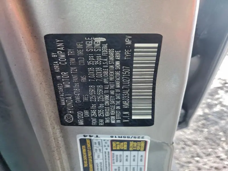 2020 HYUNDAI TUCSON LIMITED  