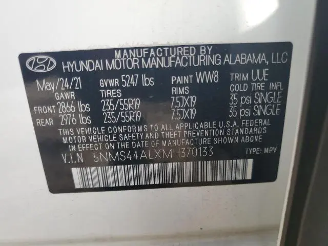 2021 HYUNDAI SANTA FE LIMITED  