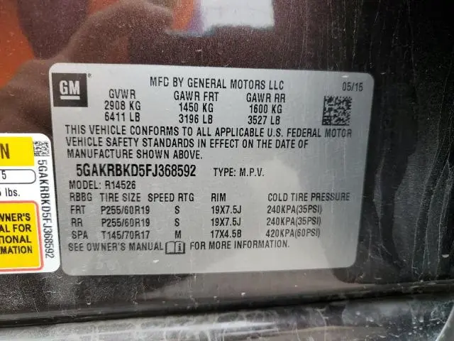 2015 BUICK ENCLAVE   