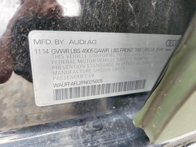 2015 AUDI A4 PREMIUM PLUS  