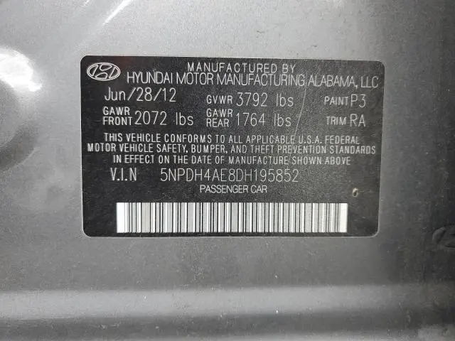 2013 HYUNDAI ELANTRA GLS  