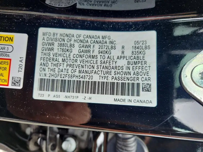 2023 HONDA CIVIC SPORT  