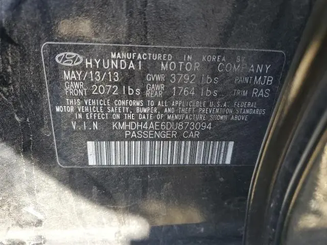 2013 HYUNDAI ELANTRA GLS  