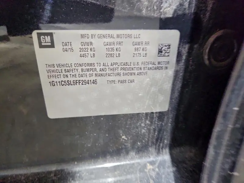 2015 CHEVROLET MALIBU 1LT  