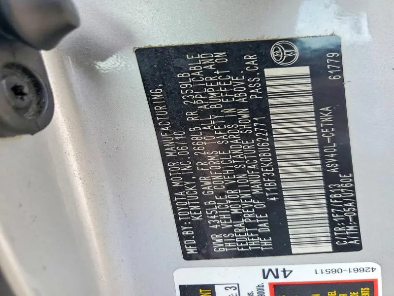 2011 TOYOTA CAMRY BASE  