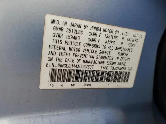 2010 HONDA FIT SPORT  