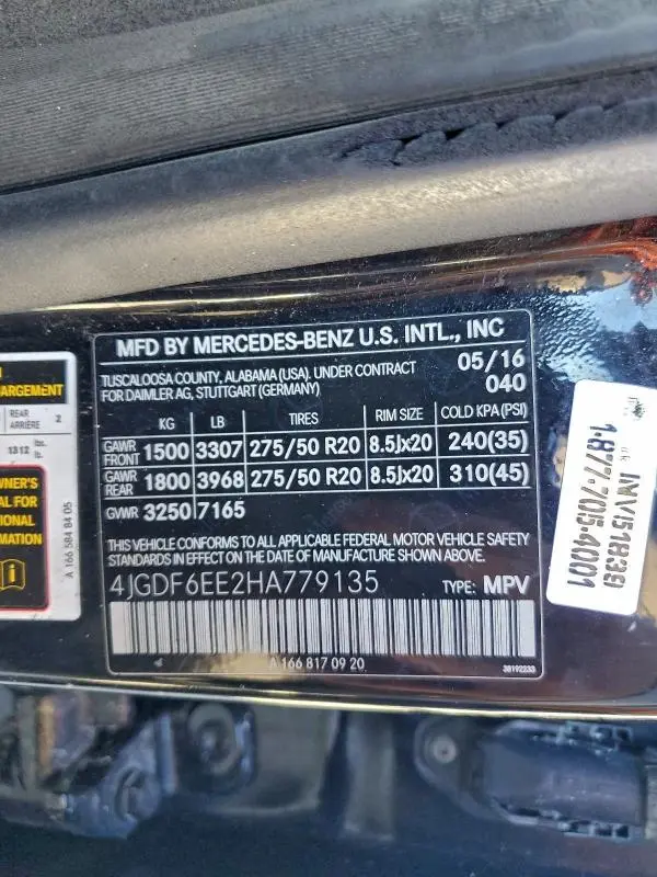 2017 MERCEDES-BENZ GLS 450 4MATIC  