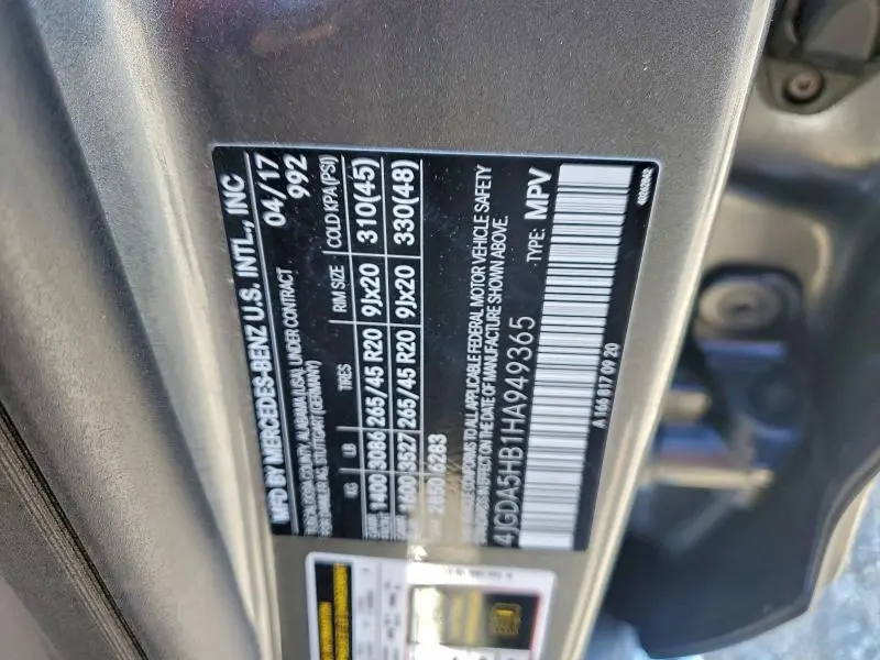 2017 MERCEDES-BENZ GLE 350 4MATIC  