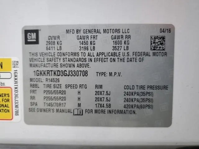 2016 GMC ACADIA DENALI  