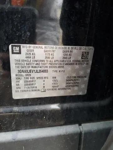 2018 CHEVROLET EQUINOX LT  