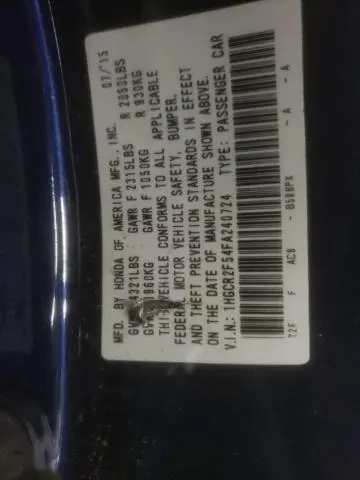 2015 HONDA ACCORD SPORT  