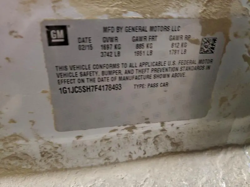 2015 CHEVROLET SONIC LT  