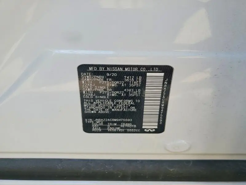 2021 INFINITI QX80 PREMIUM SELECT  