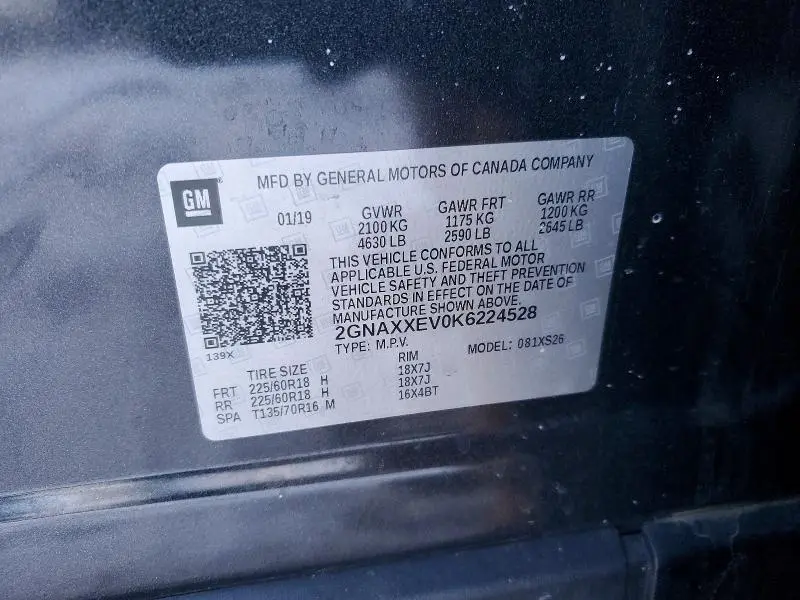 2019 CHEVROLET EQUINOX PREMIER  