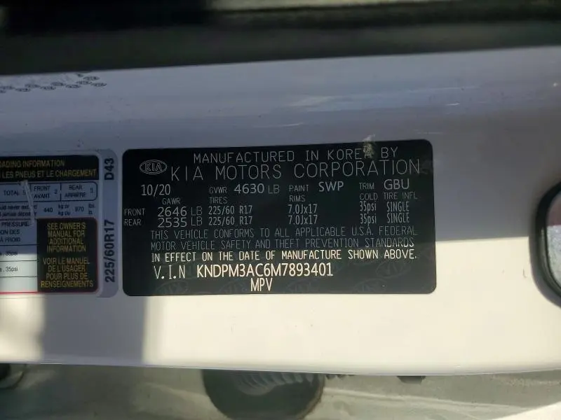 2021 KIA SPORTAGE LX  