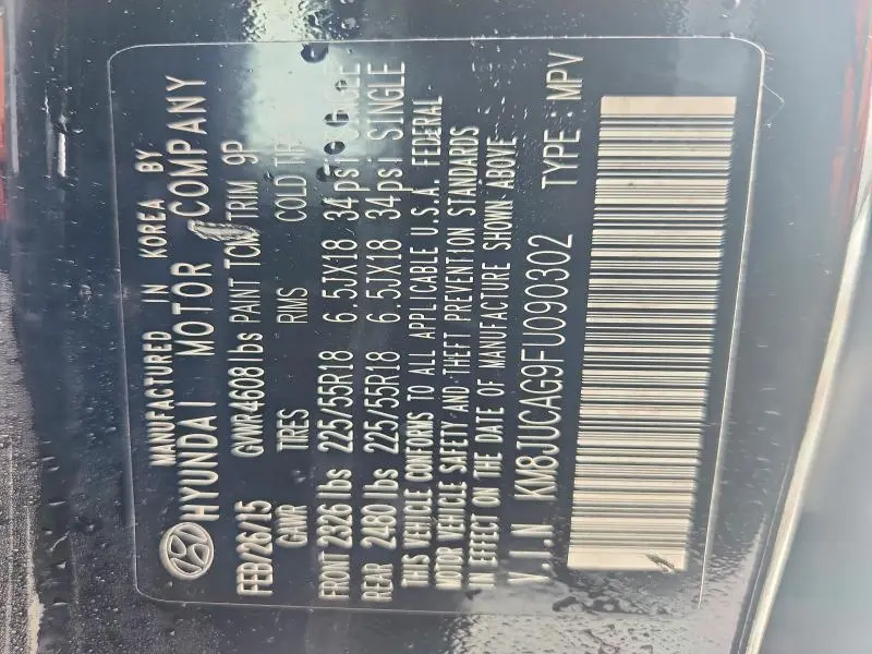 2015 HYUNDAI TUCSON LIMITED  