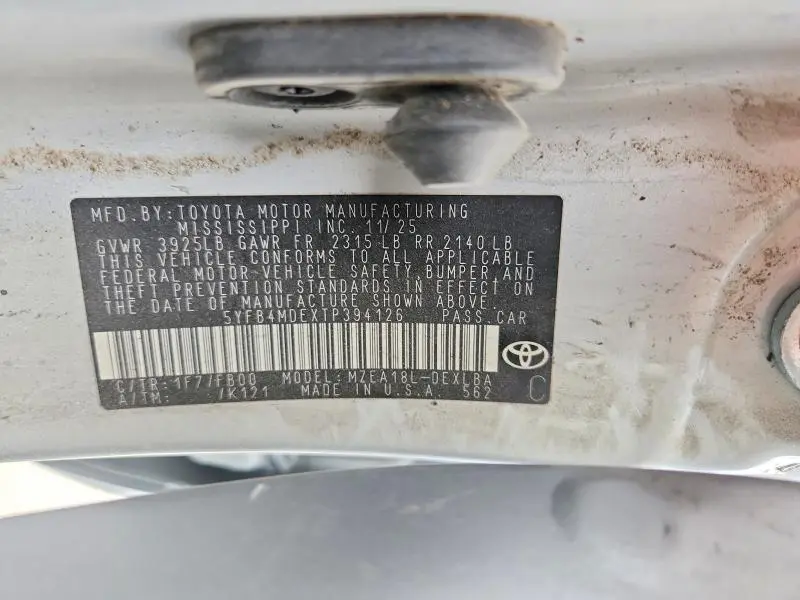 2026 TOYOTA COROLLA LE  