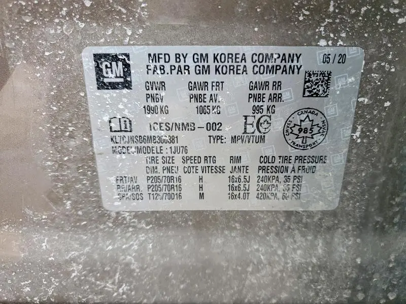 2021 CHEVROLET TRAX LS  