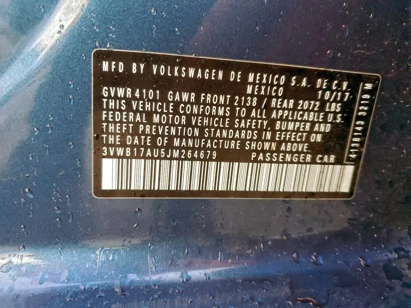 2018 VOLKSWAGEN GOLF S  