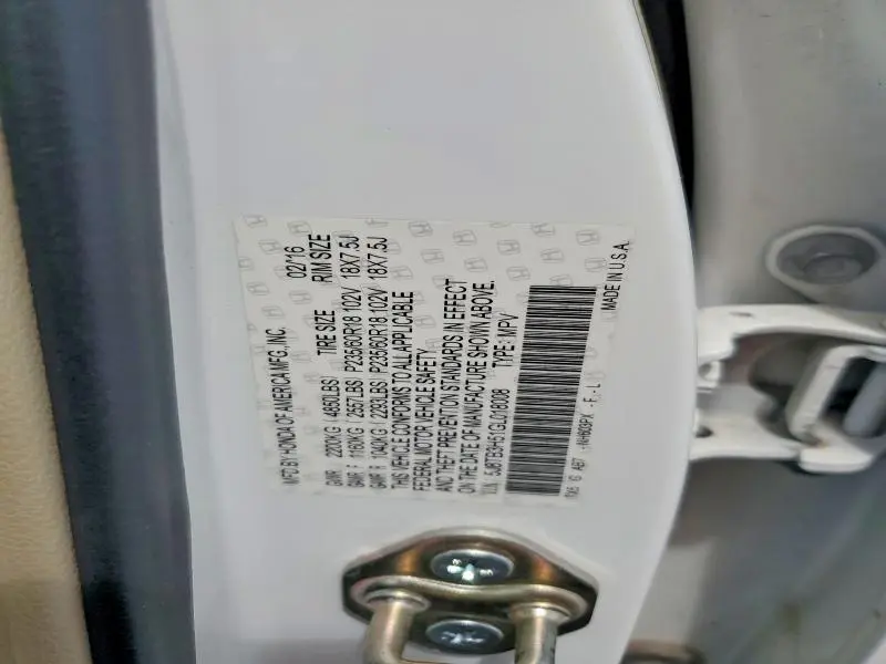 2016 ACURA RDX TECHNOLOGY  