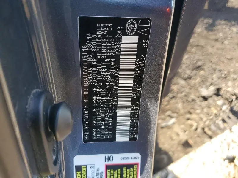 2015 TOYOTA COROLLA S PLUS  