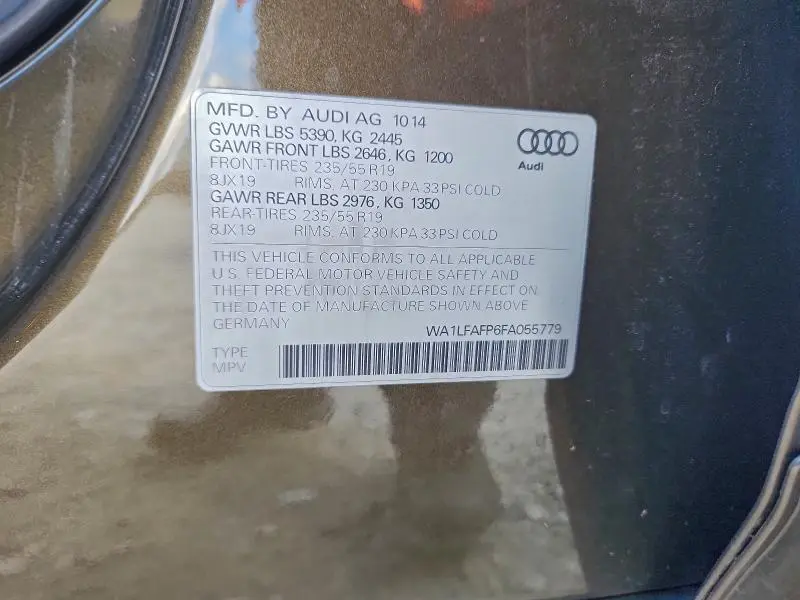 2015 AUDI Q5 PREMIUM PLUS  