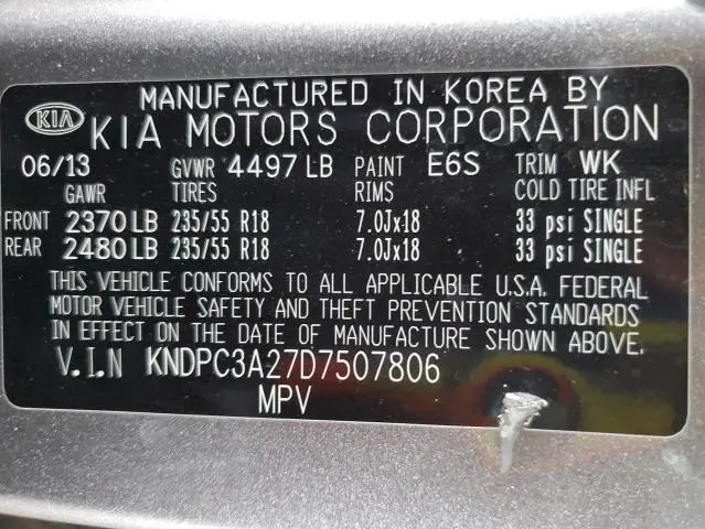 2013 KIA SPORTAGE EX  