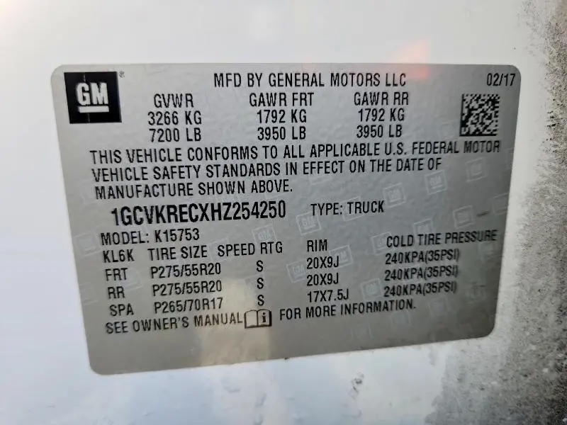 2017 CHEVROLET SILVERADO K1500 LT  