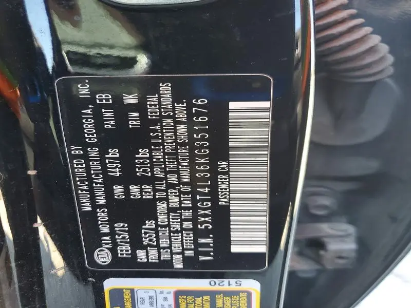 2019 KIA OPTIMA   