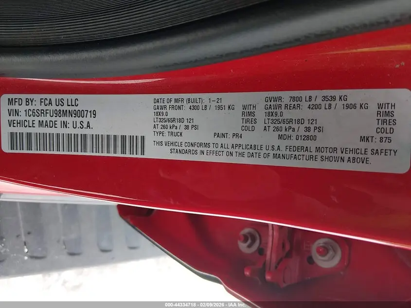 2021 RAM 1500 TRX  4X4 5'7 BOX