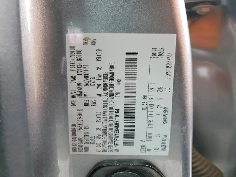 2021 FORD F150 SUPERCREW  