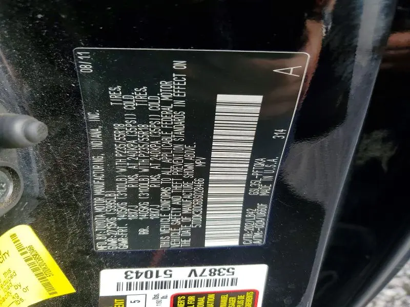 2011 TOYOTA SIENNA XLE 7-PASSENGER  