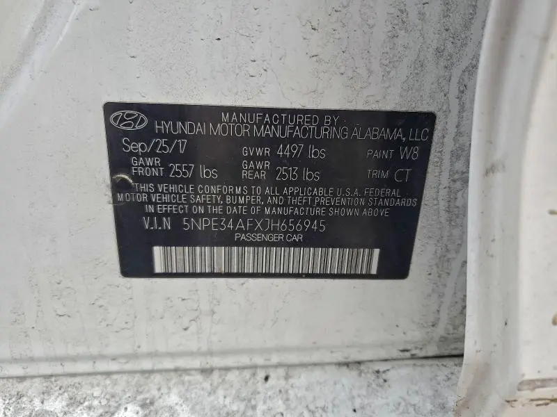 2018 HYUNDAI SONATA SPORT  