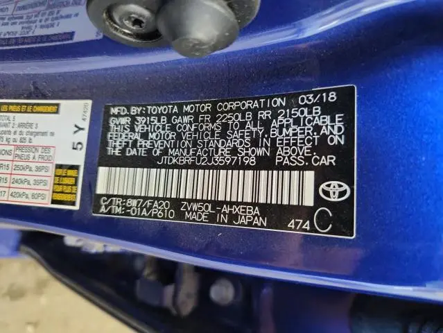 2018 TOYOTA PRIUS   