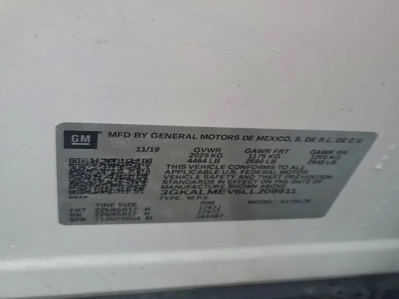 2020 GMC TERRAIN SLE  