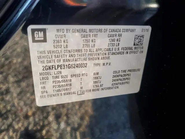 2016 GMC TERRAIN SLT  
