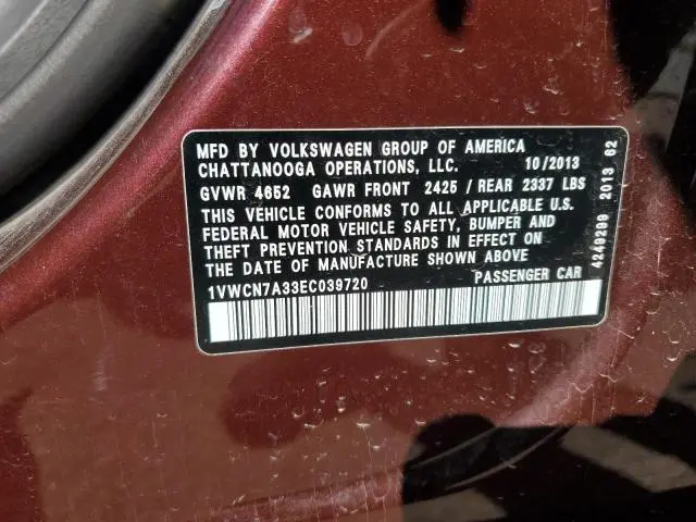 2014 VOLKSWAGEN PASSAT SEL  