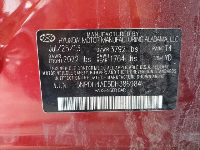 2013 HYUNDAI ELANTRA GLS  