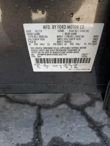 2019 FORD EDGE TITANIUM  