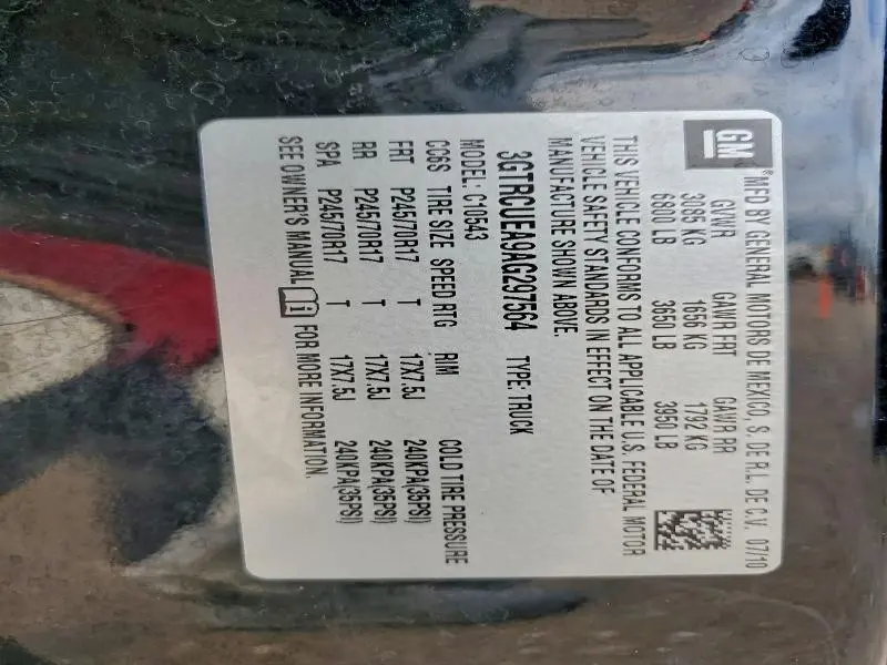 2010 GMC SIERRA C1500 SL  